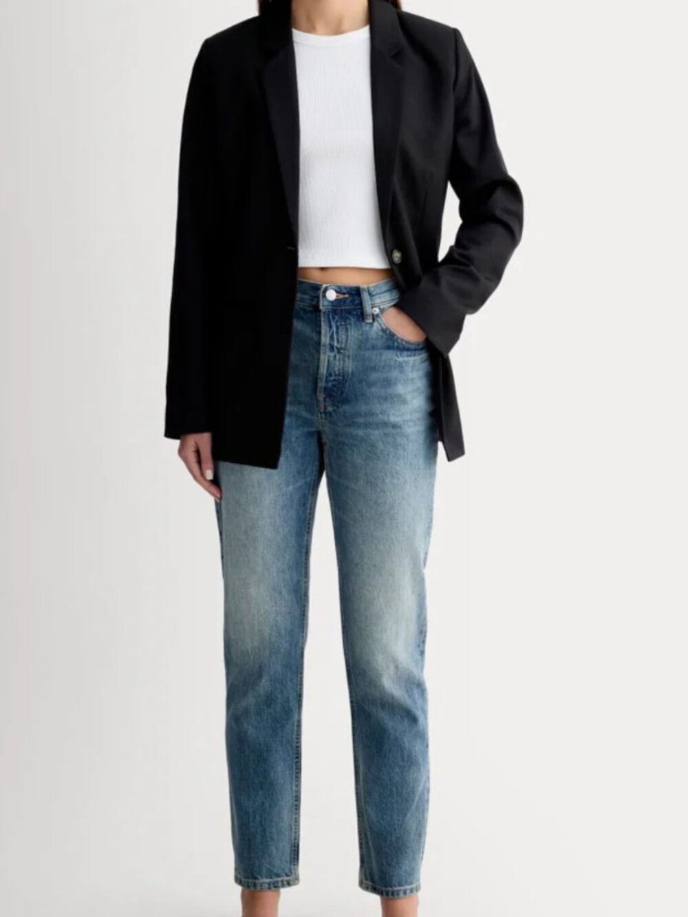 Everlane Women’s NWT The '90s Cheeky Jean Vintage Mid Blue size 28